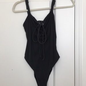 Urban outfitters lace up body suit